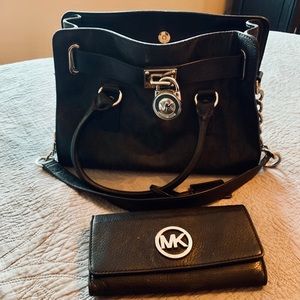 Michael Kors Signature Print Hamilton E/W Satchel